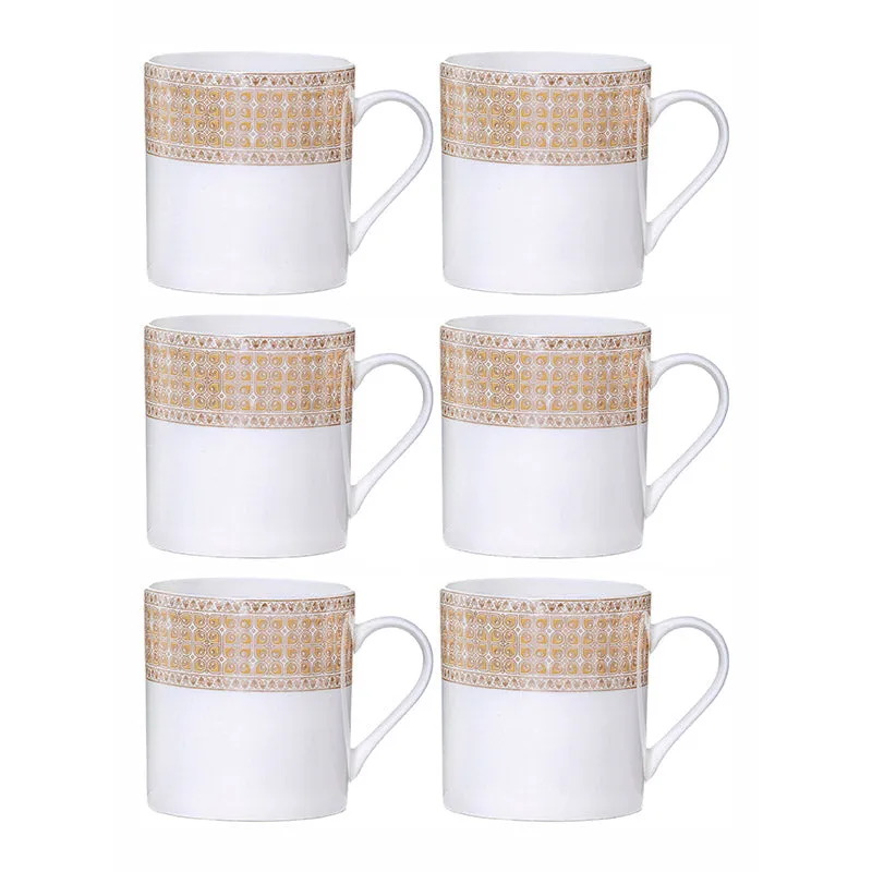 Sonaki Anaya Ethnic Bone China Tea Cup (210 mL Each) - Set Of Six media 3