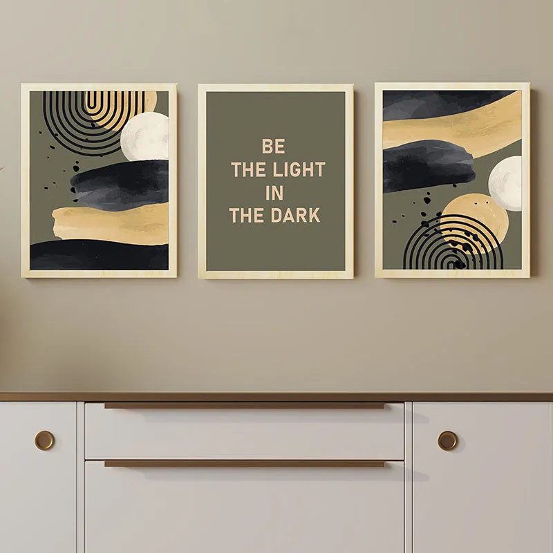 Be The Light Abtract Wall Art - Set Of Three media 5