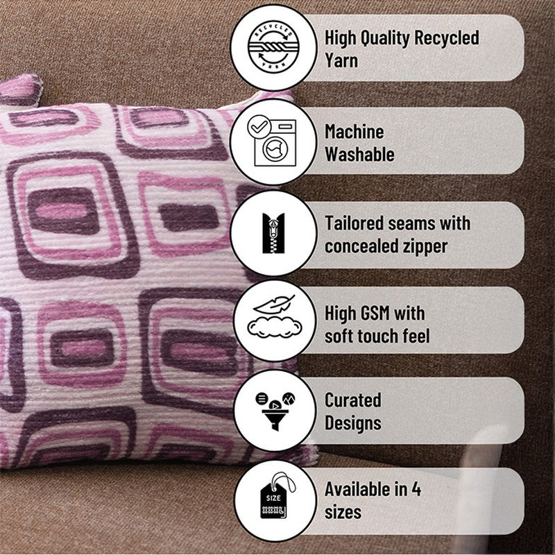 Squarecraft Cushion Cover (Purple) - Set Of Two media 6