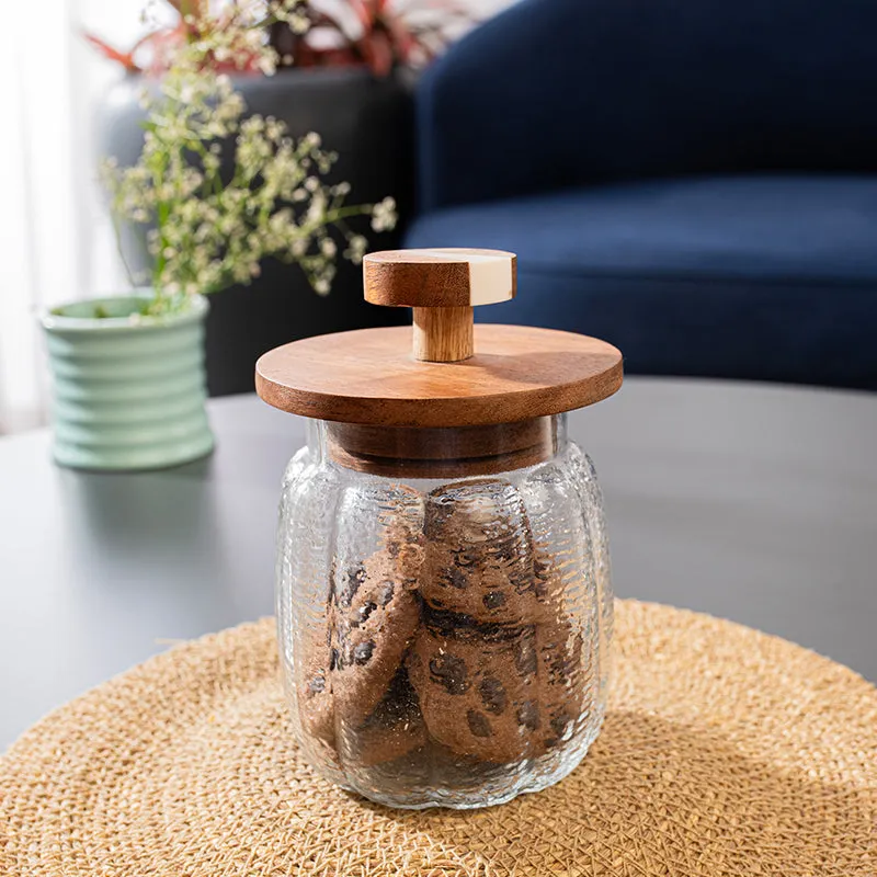 Arietta Glass Jar With Airtight Wood Lid - 600 mL media 3
