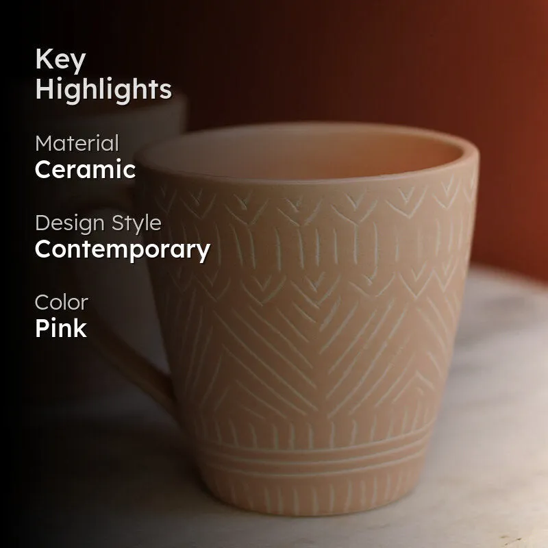 Boho Ceramic Coffee Ceramic Coffee Mug (330 mL) media 2