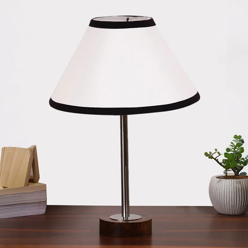 Cotin II Stripe Rodin Wooden Table Lamp - White,Silver,Brown media 3