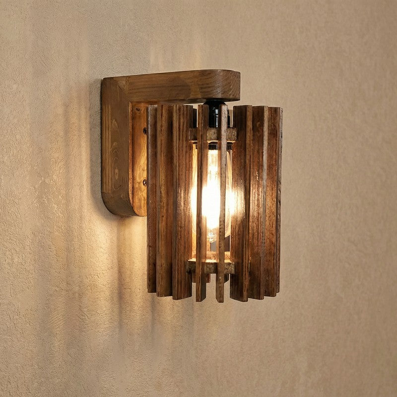 Oblis Wooden Wall Lamp media 5