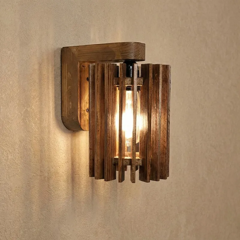 Oblis Wooden Wall Lamp media 5