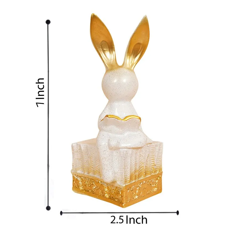 Cute Bunny with Golden Ears Figurine media 10
