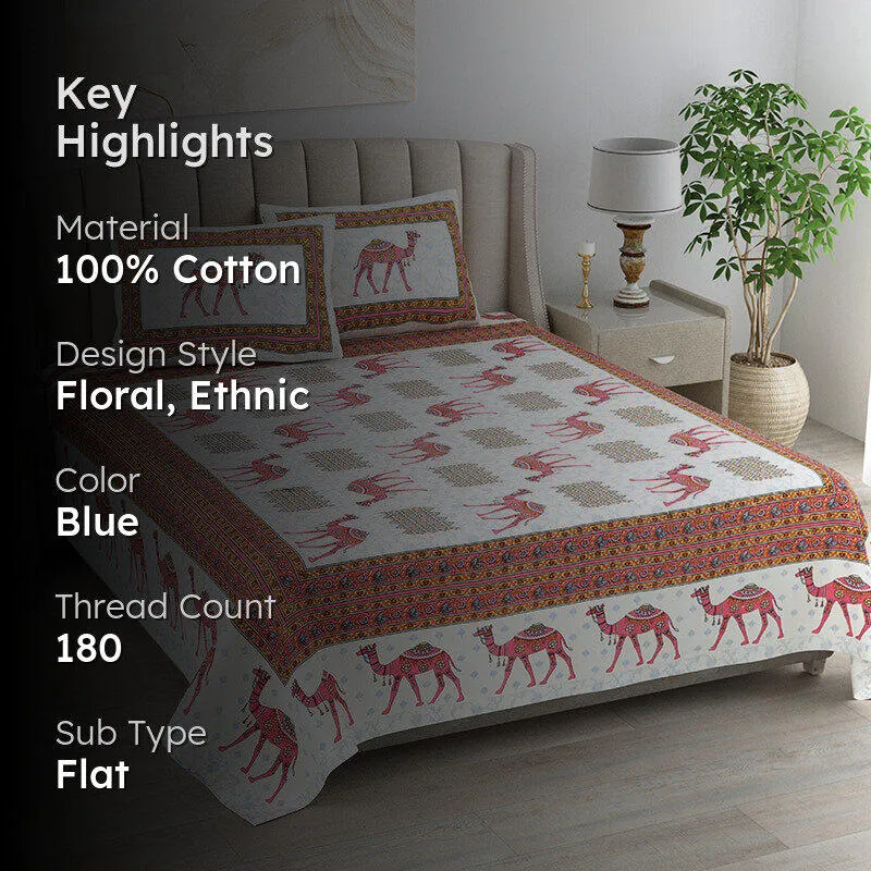 Bringa Cotton Bedsheet (Multicolor) - 180 TC media 2