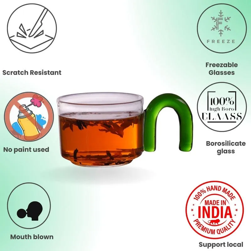 Meadowyn Borosilicate Glass Tea Cup (140 mL Each) - Set Of Two media 5