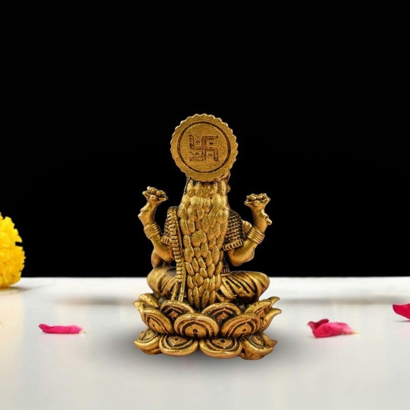 Auspicious Goddess Lakshmi Brass Idol media 6