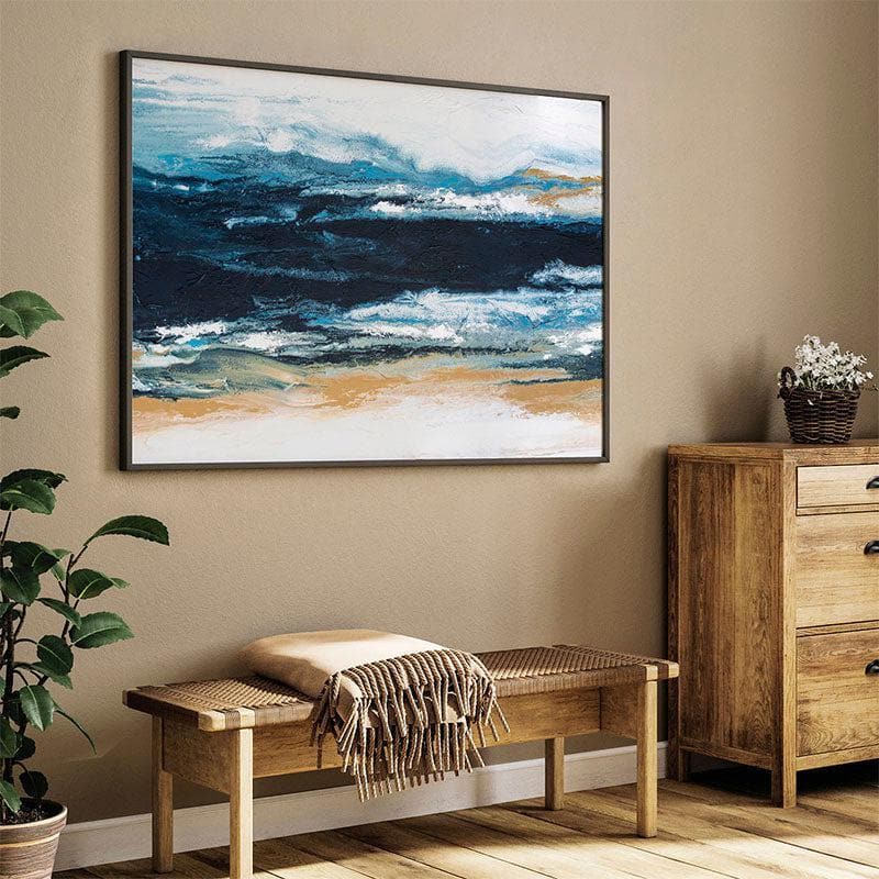 Highland Chaos Canvas Wall Painting - Black Frame