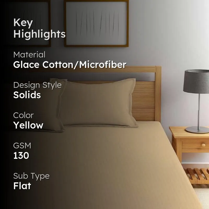Cora Stripe Microfiber Bedsheet (Beige) - 130 GSM media 2