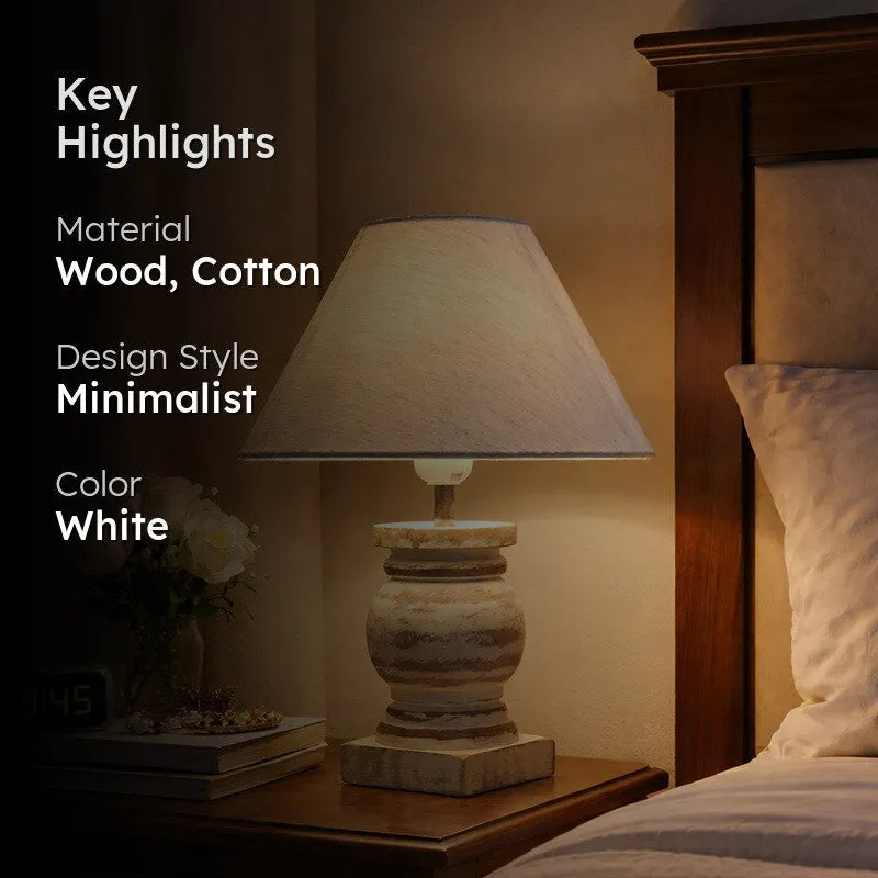 MonoCraft Wooden Table Lamp - White media 2