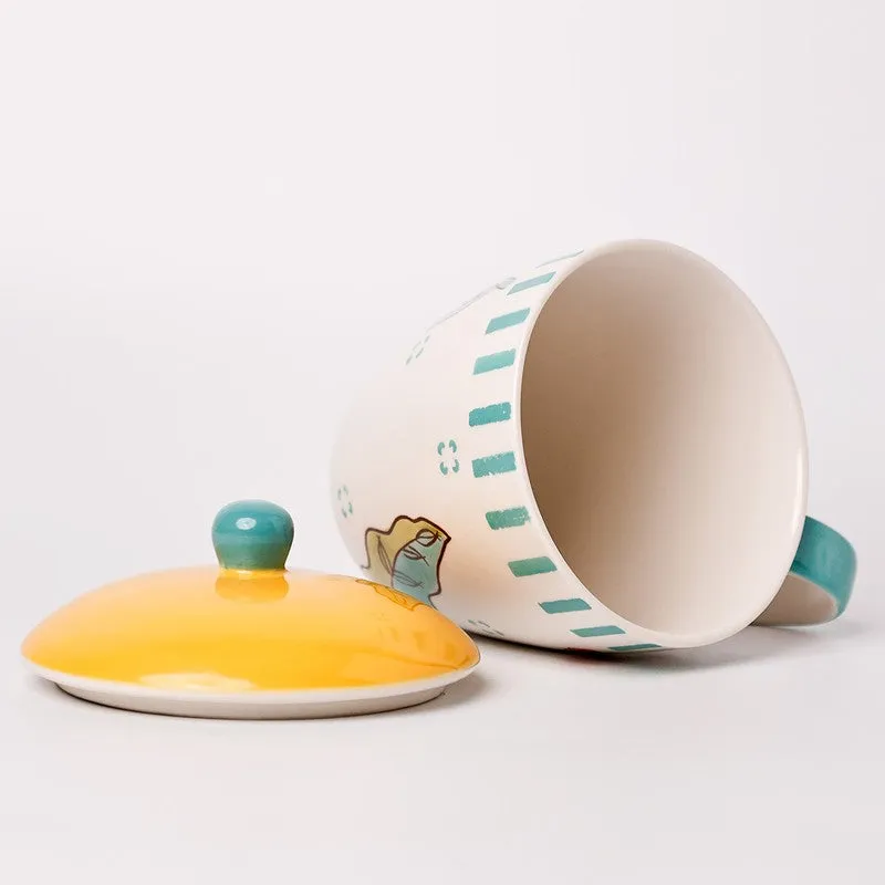 Stripe Handpainted Ceramic Coffee Mug (385 mL) - 5