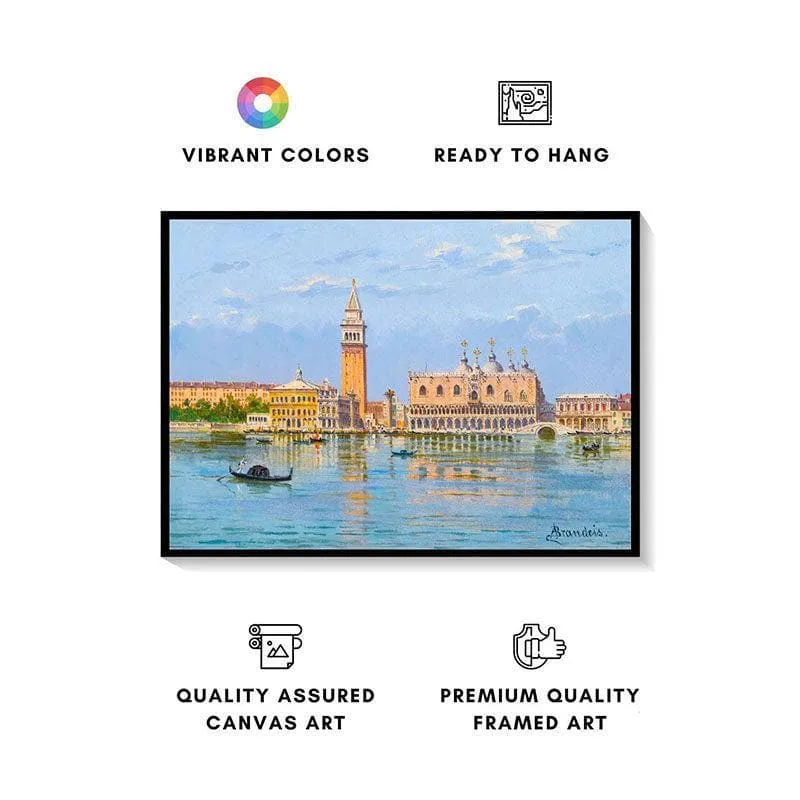 The Molo Venice Canvas Wall Painting - Black Frame media 4