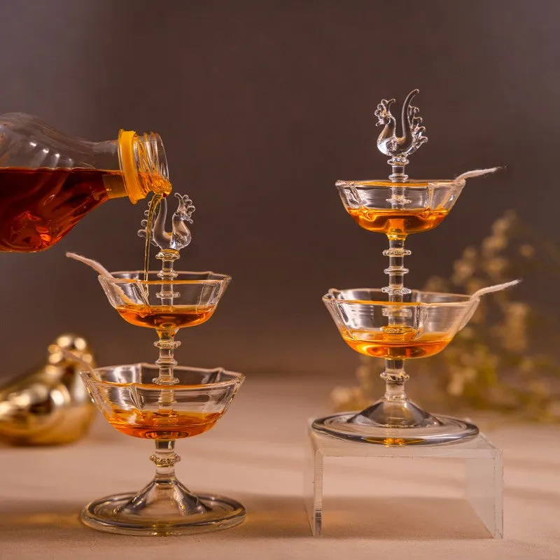 HaloGlow Glass Diya - Set Of Two media 4