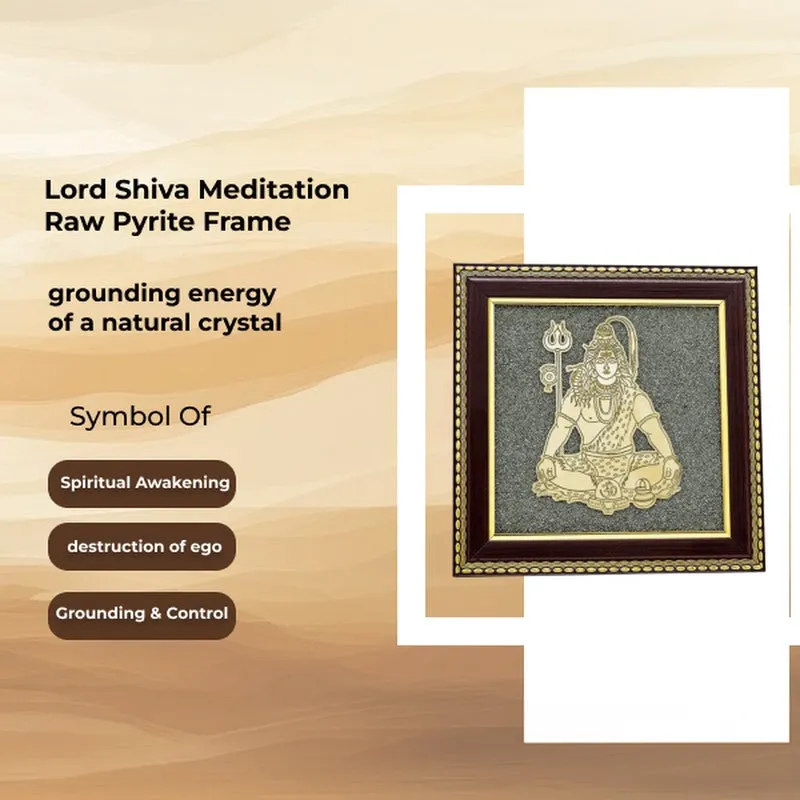 Lord Shiva Pyrite & Wood Wall Art media 6