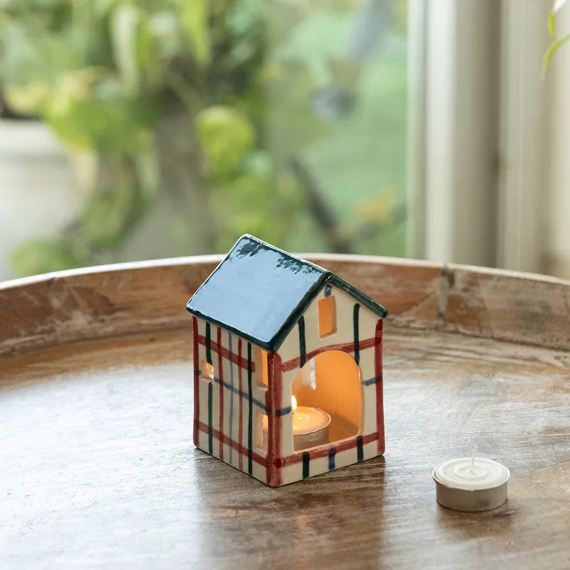 Aura Living Handpainted Tealight Holder media 1