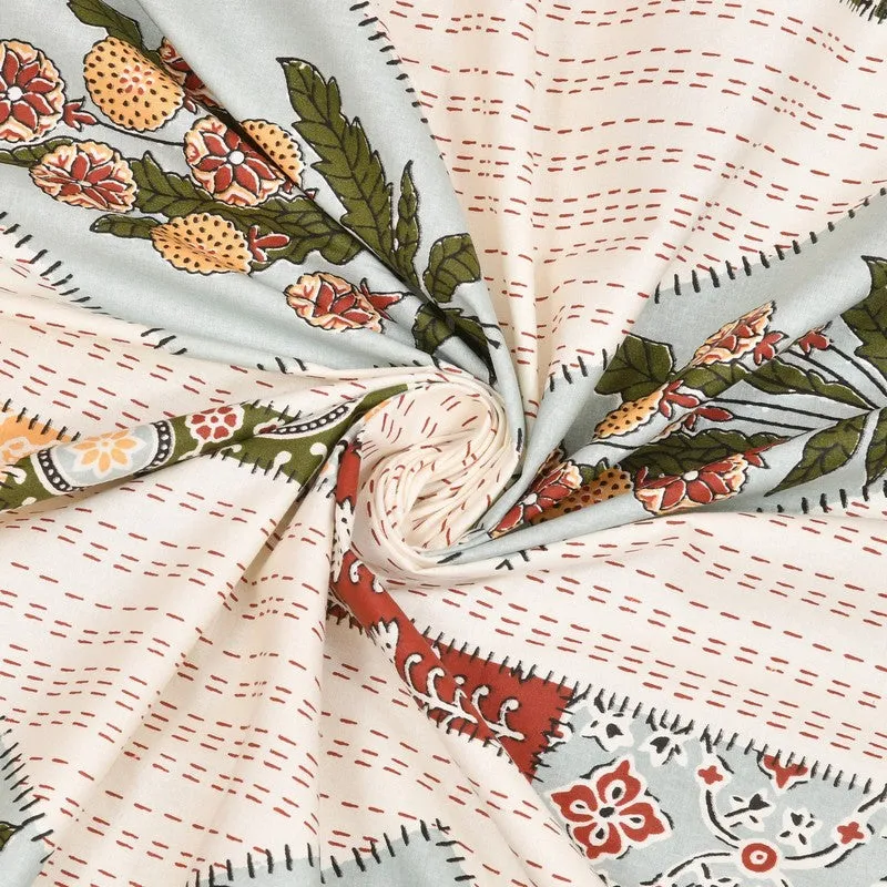 Ornate Blossom Cotton Bedsheet - 200 TC media 6