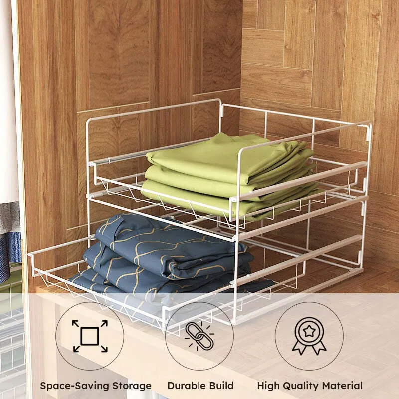 Efficio Carbon Steel With Pull out Drawer Rack - White media 9