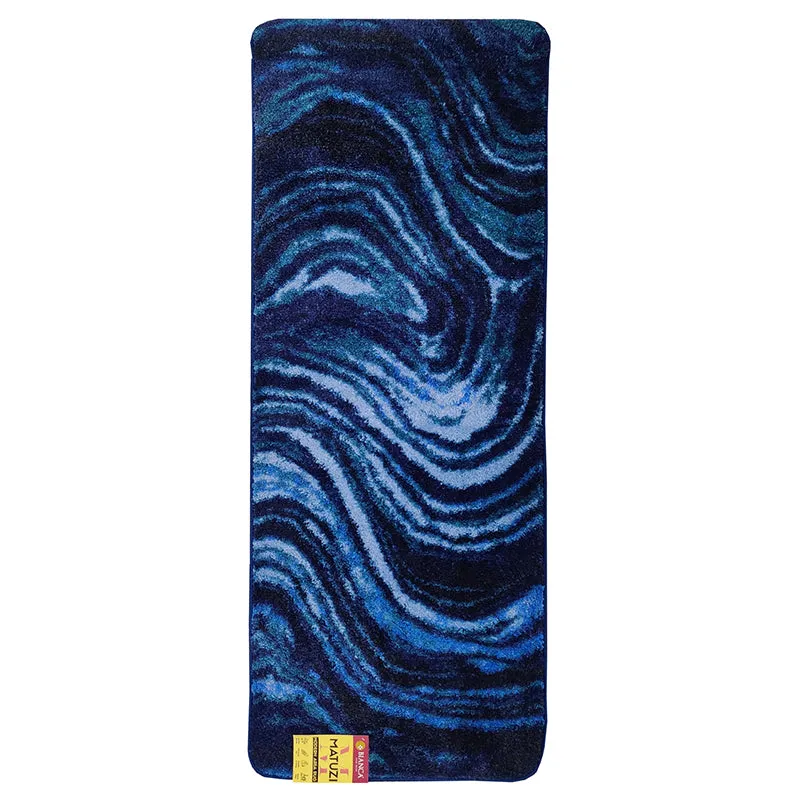 Alderman Abstract Micro Fiber Runner Rug - Blue media 3