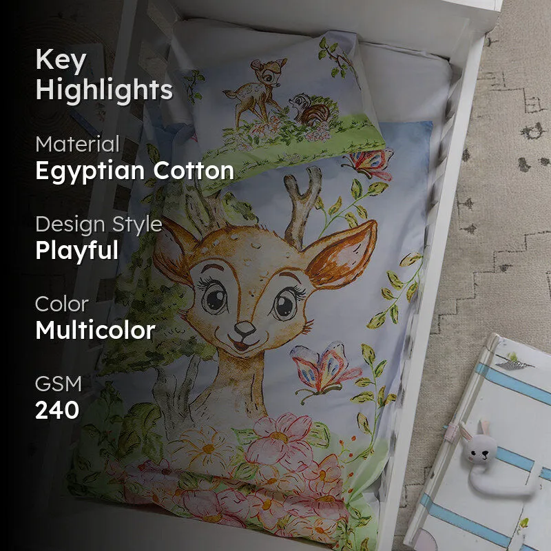 Bambi Dreams Egyptian Cotton Bedding Set (200 TC) - Three Piece Set media 2