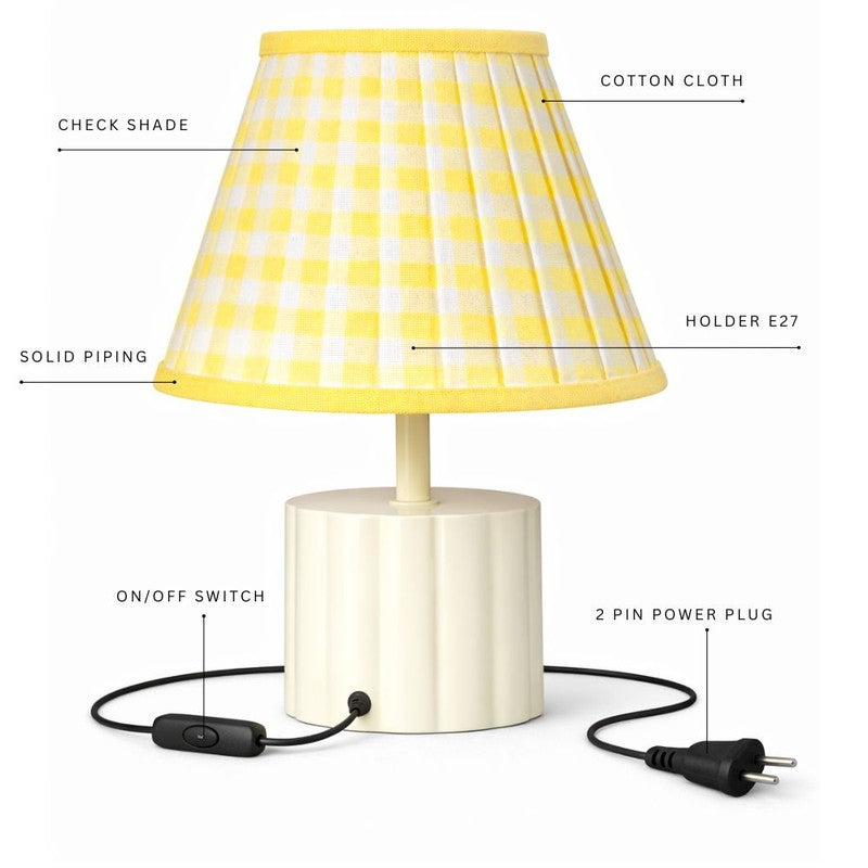 Landon Vista Cotton Table Lamp - Yellow media 6