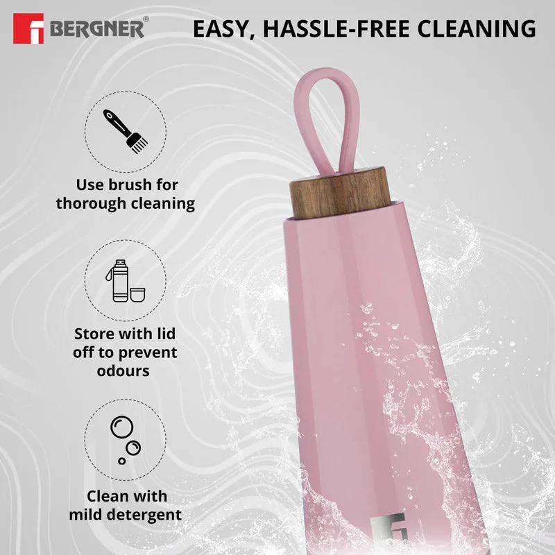 Bergner Walking Fairy Fountain Thermosteel Hot And Cold Flask (Pink) - 500 mL media 4