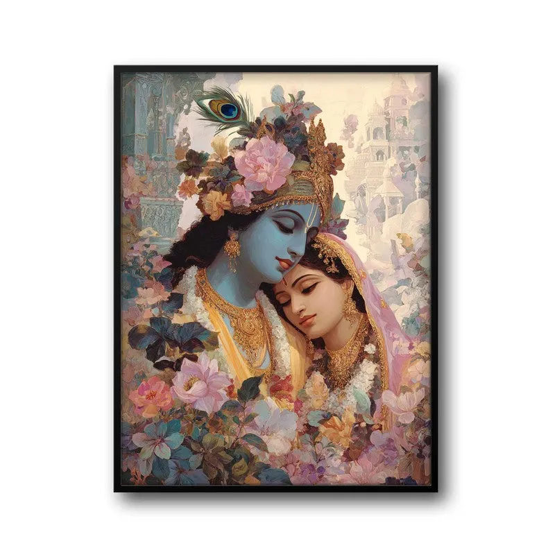 Sri Radha Krishna Blissful Archival Paper Wall Art media 7