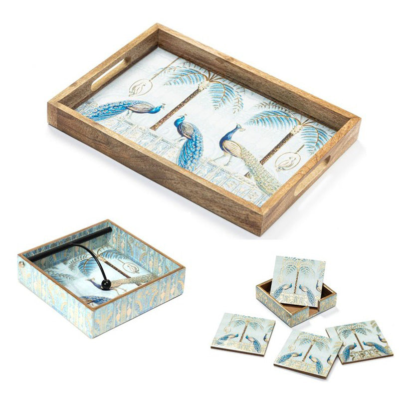 Whitmore Mango Wood Serving Tray Set - Six Piece Set media 6
