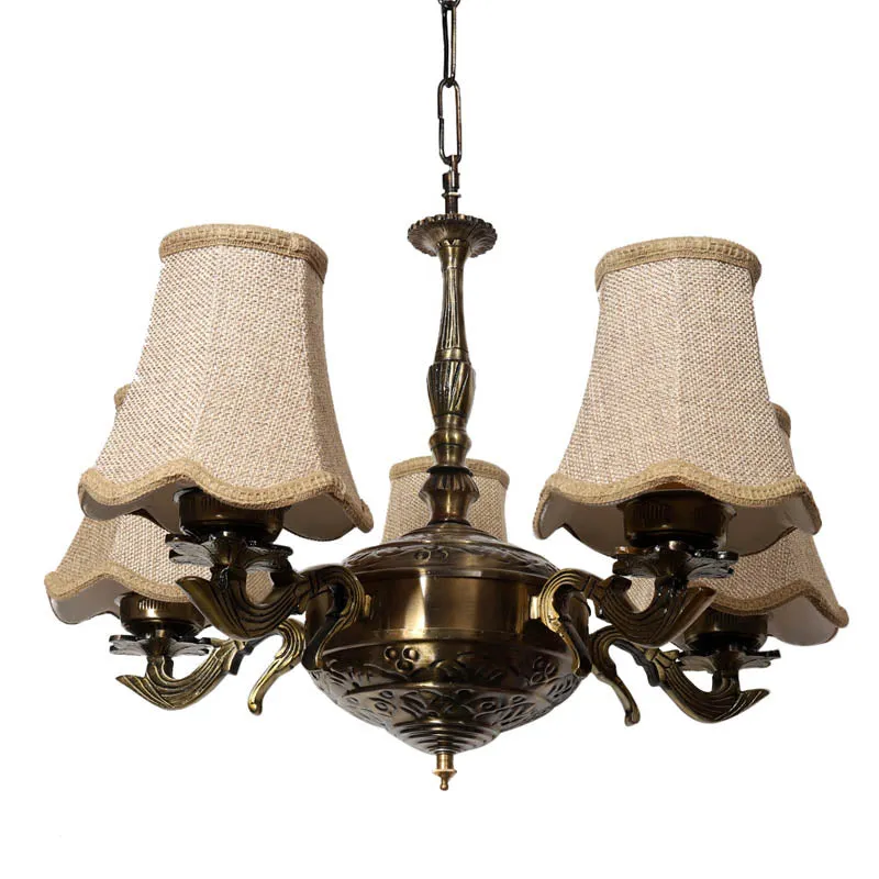 Vetro Conical Golden Antique Ceiling Lamp media 4