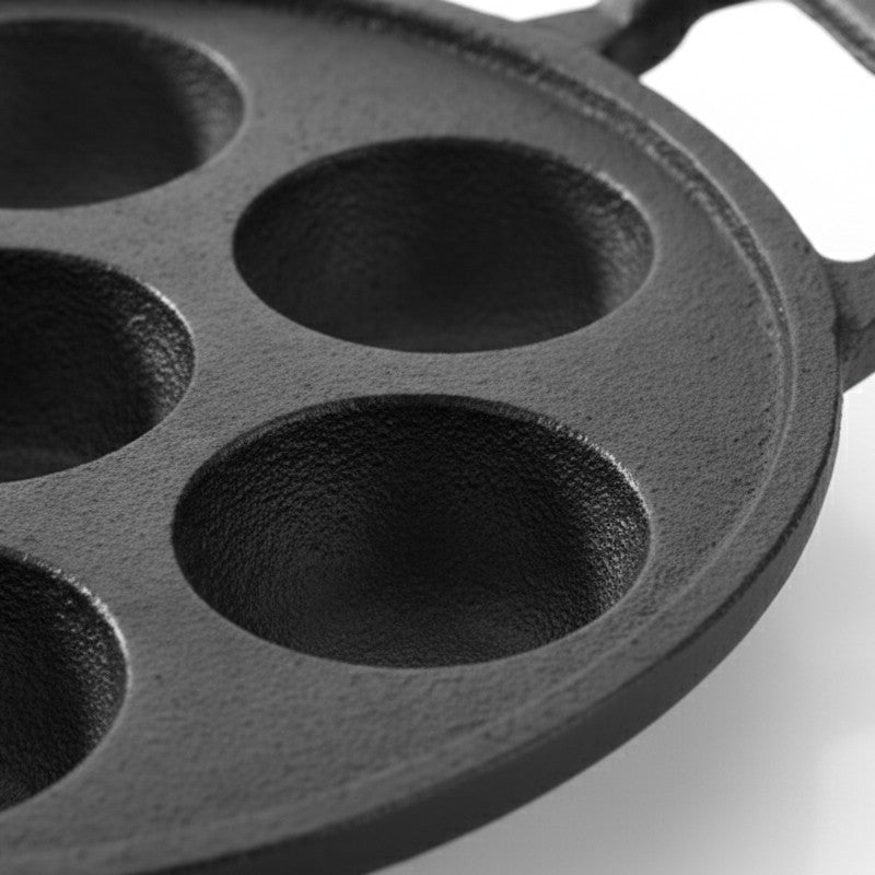 Duogrip Round Cast Iron Paniyaram Pan media 8