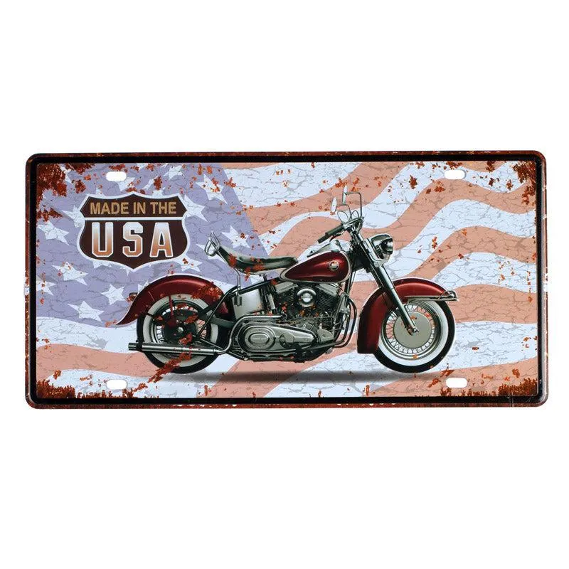 Made In The Usa Motorcycle Metal Wall Accent media 3