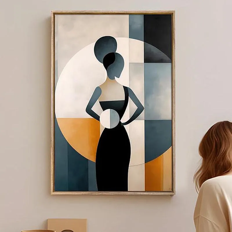 Whispers of Form Canvas Modern Wall Art With Frame media 4