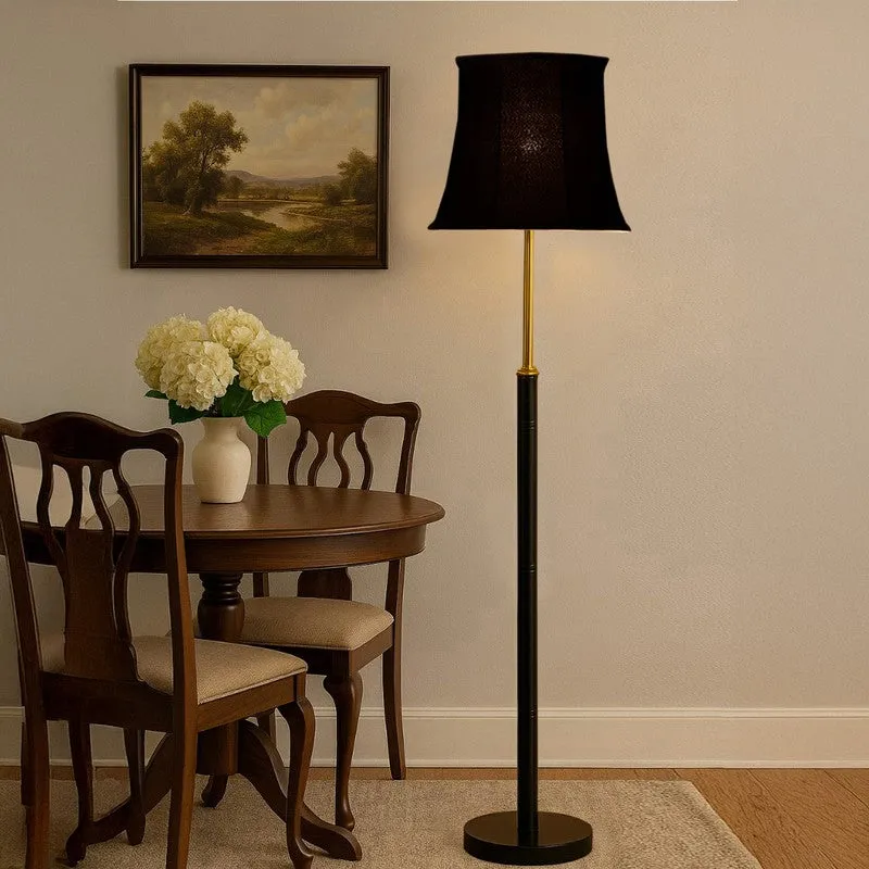 Modern Arc Wooden Floor Lamp - Black media 3