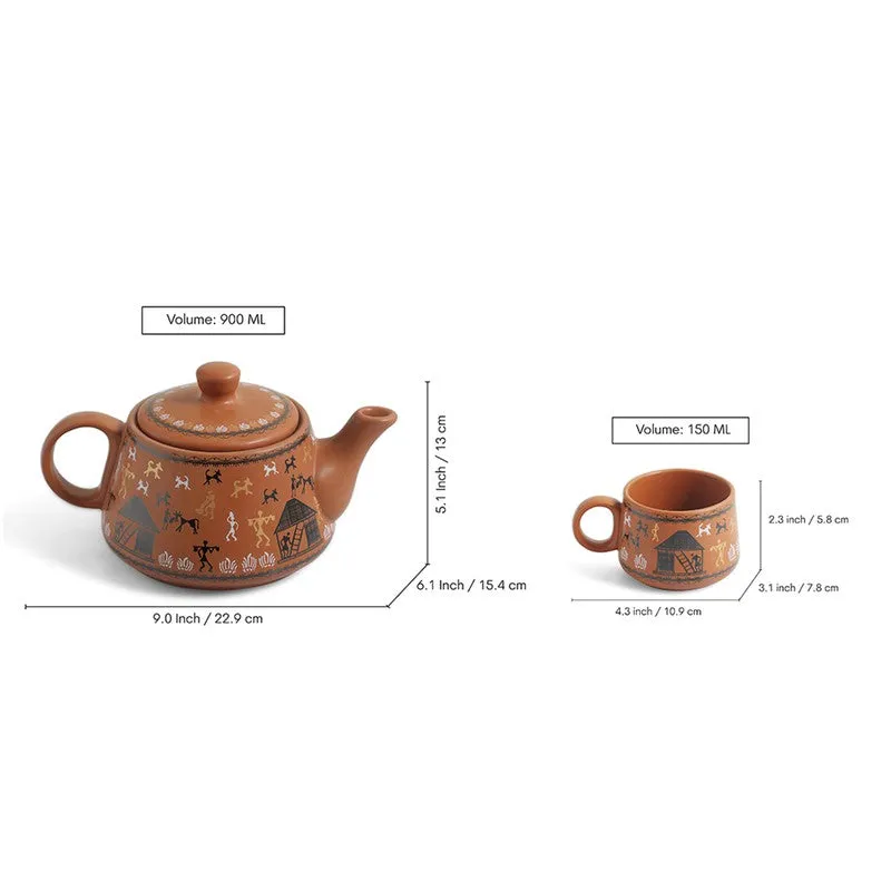 Whispering Leaves Tea Set - Seven Piece Set media 6
