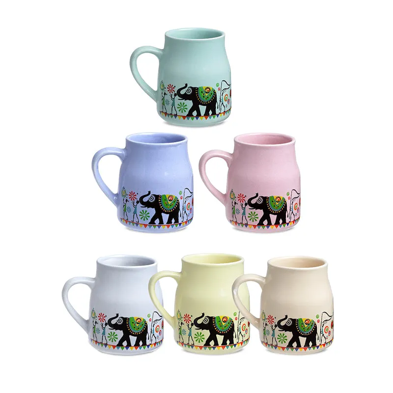 Elephenta Ceramic Tea Cup (220 mL Each) -  Set of Six media 4