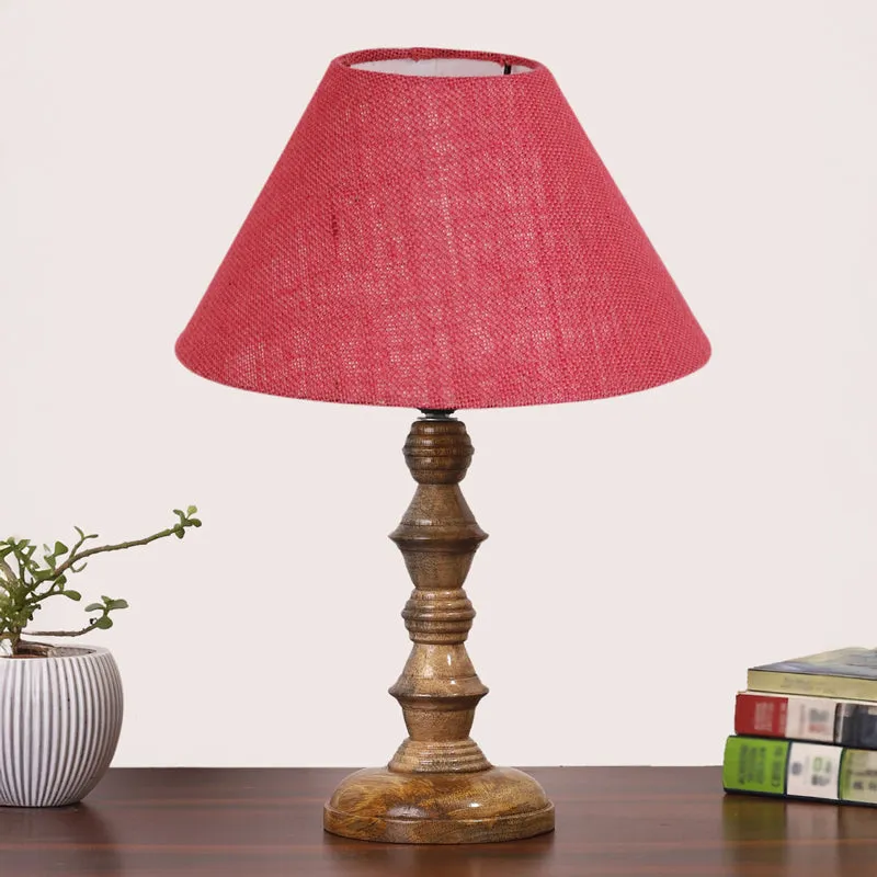 Sienna Timber Wooden Table Lamp - Pink media 3
