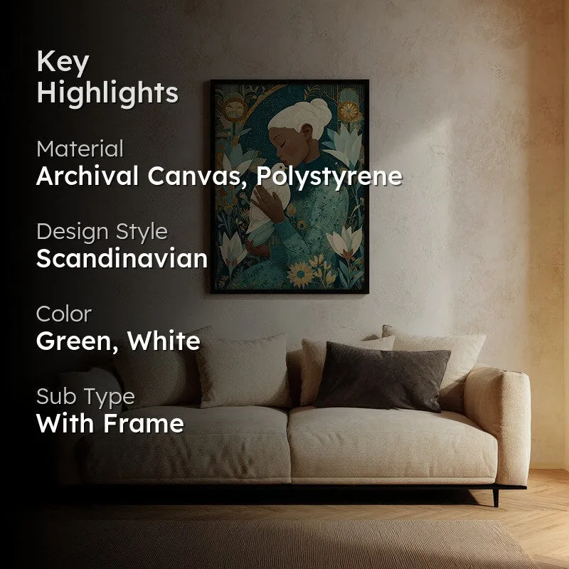 Dovehue Canvas Wall Painting - Black Frame media 2