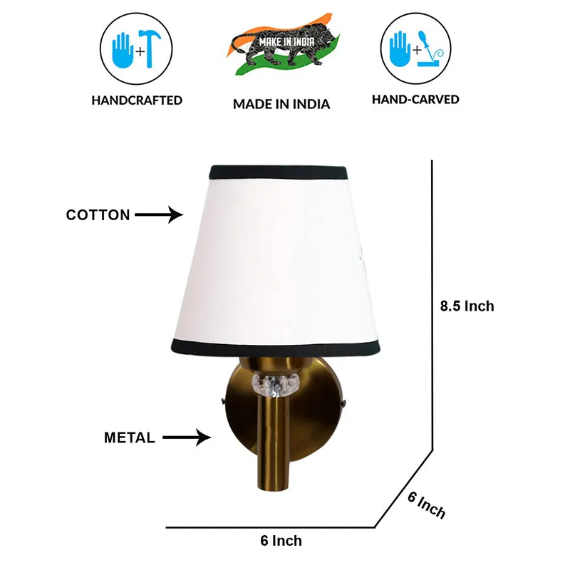 Aquilla Edge Steel & Cotton Wall Lamp - White media 6