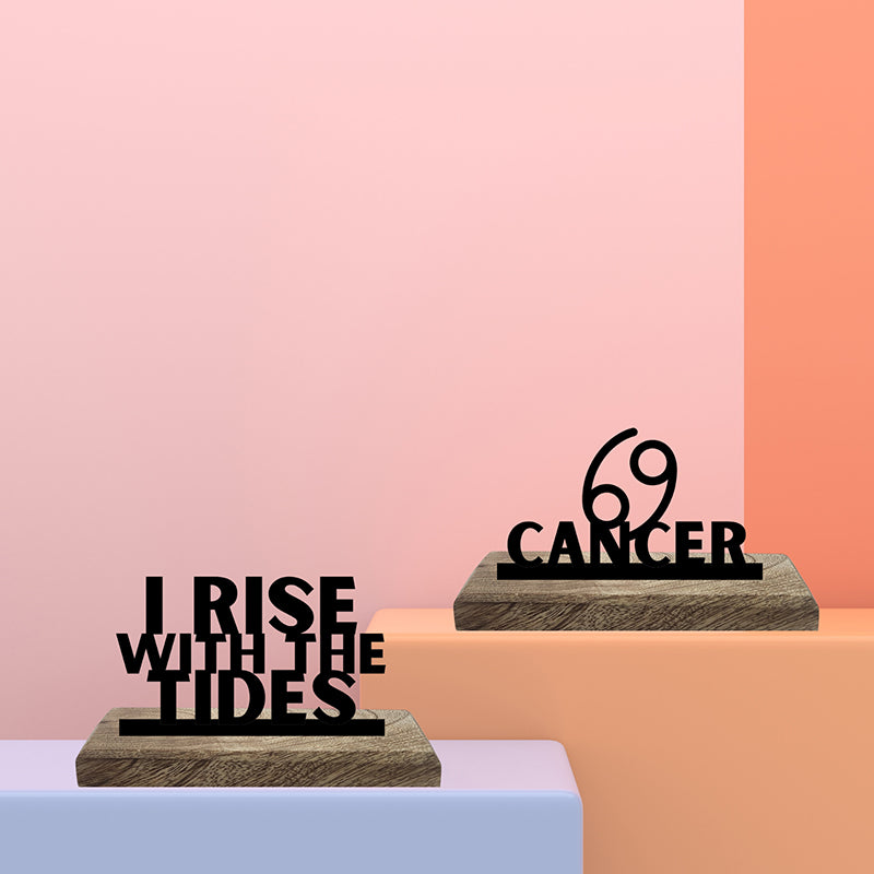 Surfing Cancer Showpiece - Set Of Two