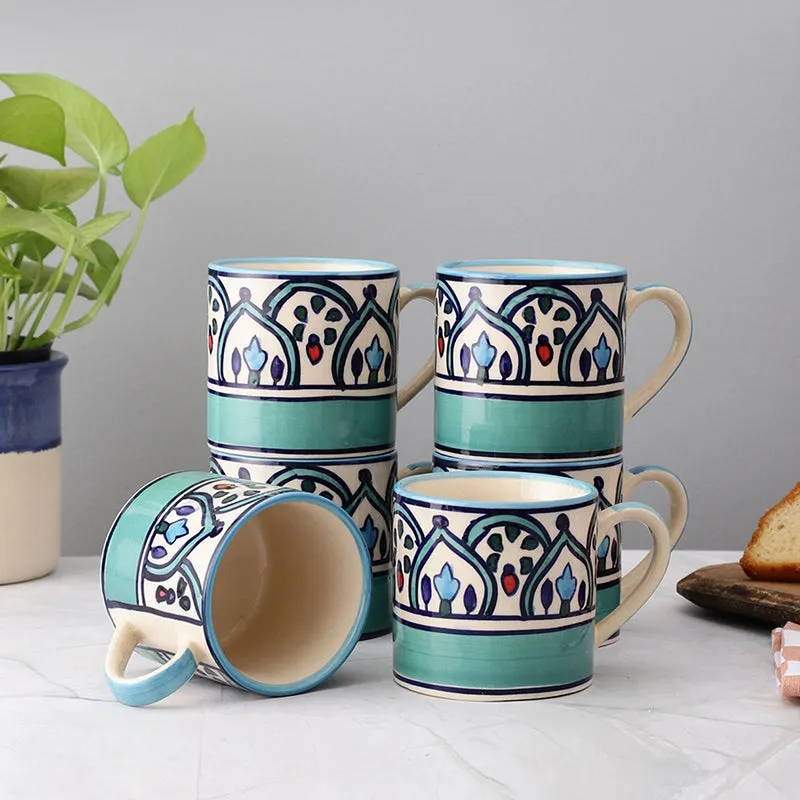 Medina Ceramic Tea Cup (130 mL Each) - Set of Six media 1