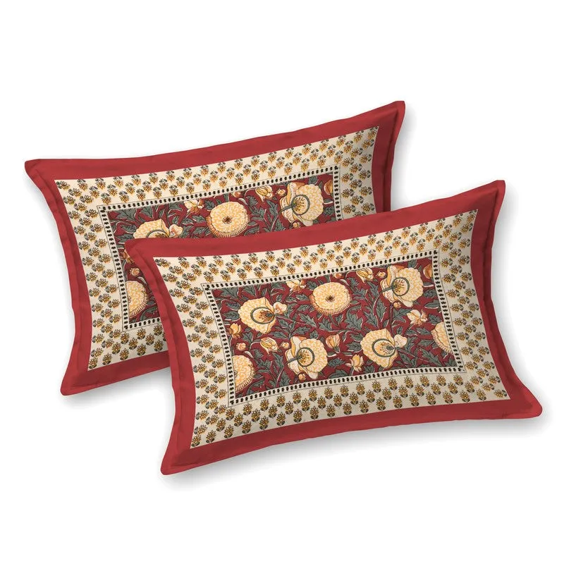 Midnight Blossom Cotton Bedsheet (Brown) - 200 TC media 6