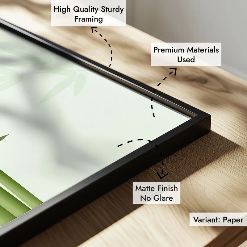 Ethereal Bamboo Botanical Archival Paper Wall Art With Frame media 7
