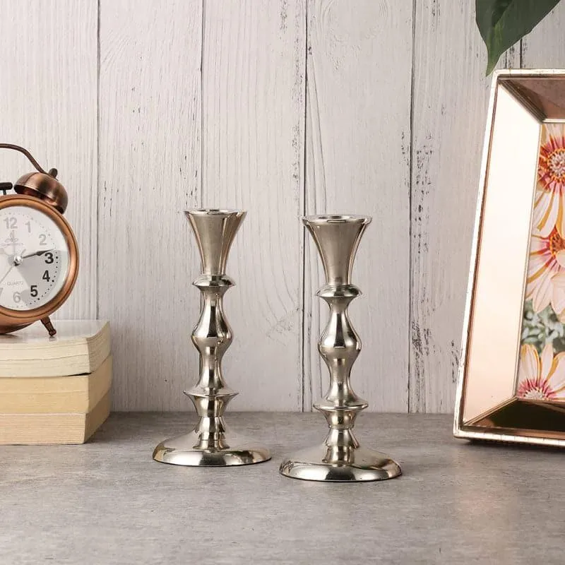 Morgera Candle Holder (Silver) - Set Of Two media 4