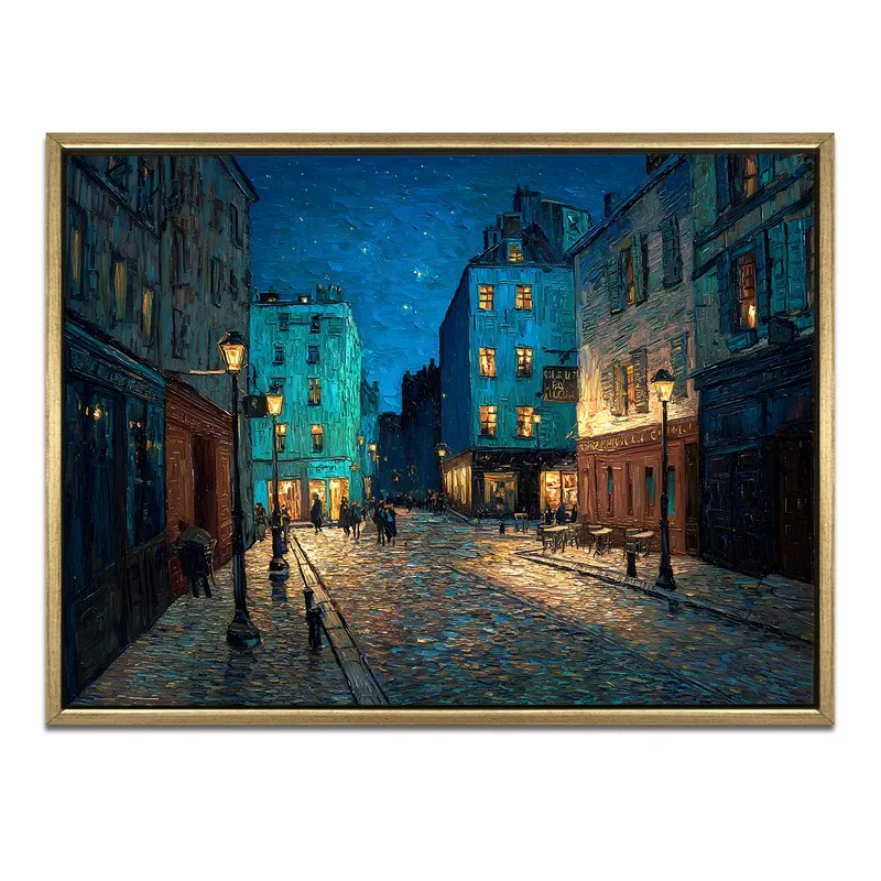 Midnight Stroll Canvas Wall Painting With Frame media 3