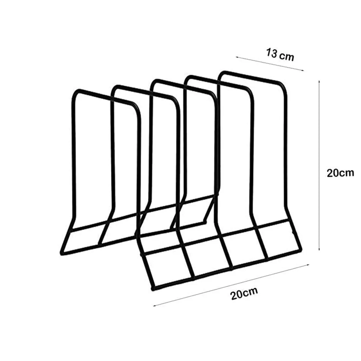 Black metal rack shown alone against a white background