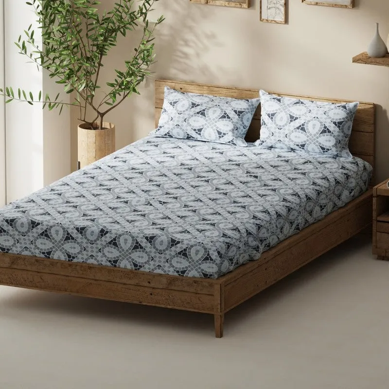 Ylven Bedsheet (Grey) - 115 GSM media 1