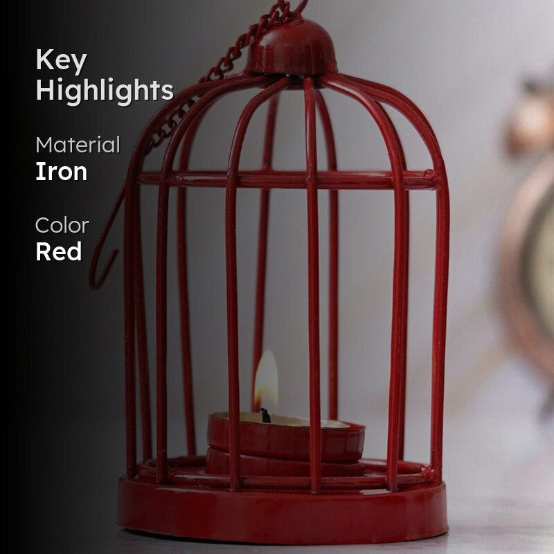 Bird Home Tealight Candle Holder - Red media 2
