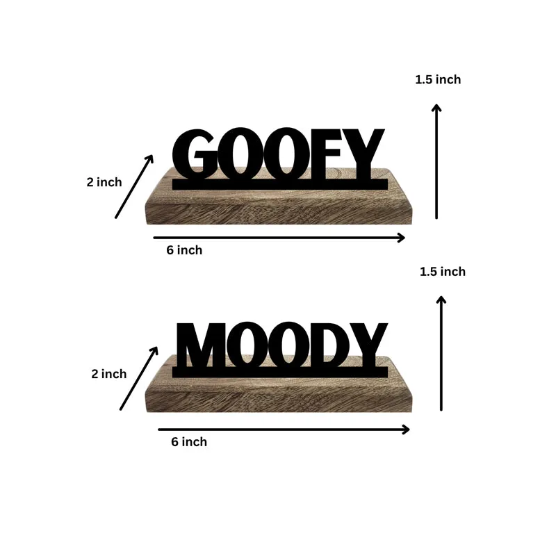 Goofy & Moody Typography Showpiece - Set Of Two media 5