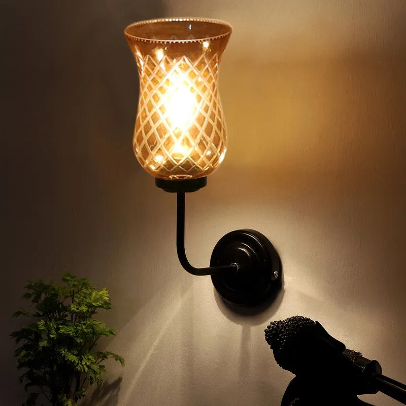 Amber Shine Glass Wall Lamp media 5