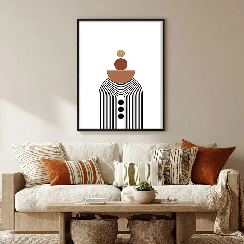 Earthen Rise Canvas Wall Painting With Black Frame media 3
